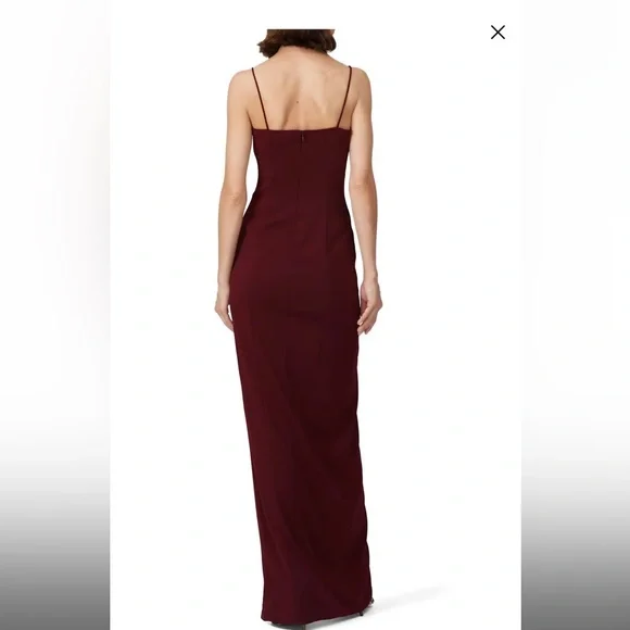 Jay Godfrey Harrah Gown Spaghetti Strap Slit Dress - Has Flaws/Broken Straps - Picture 2 of 8